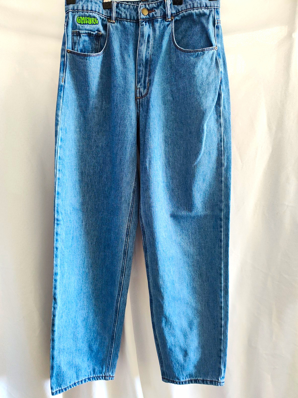 Empyre Tori High Rise Skate Jeans Light Wash Baggy Y2K Streetwear Denim Size 8